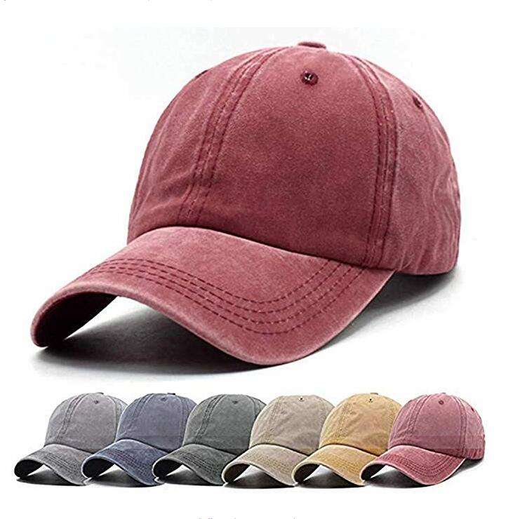 Vintage Cotton Washed Distressed gorras Hats Twill Plain sports caps Adjustable Dad Hat